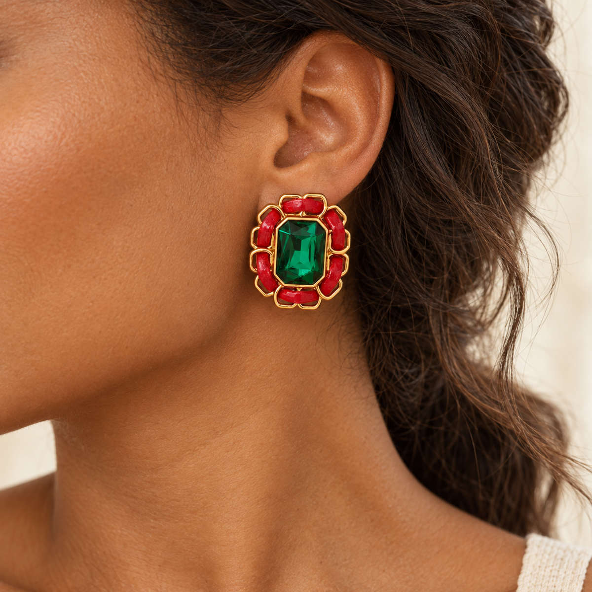 Sabine Woven Holiday Statement Studs