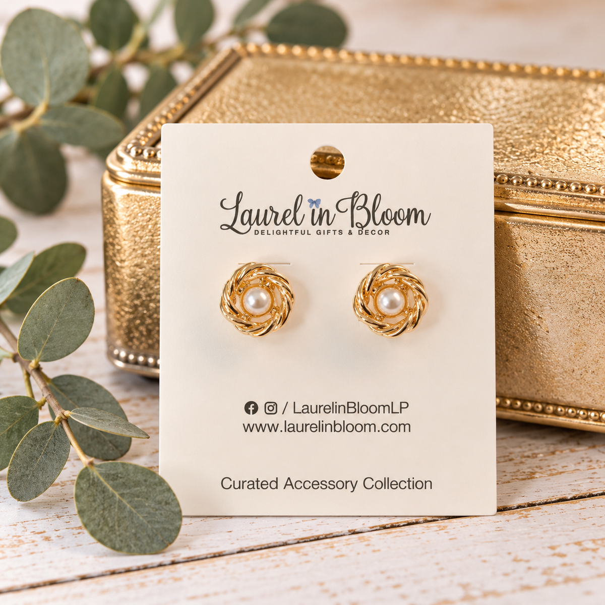 Maeve Nested Pearl Stud Earrings