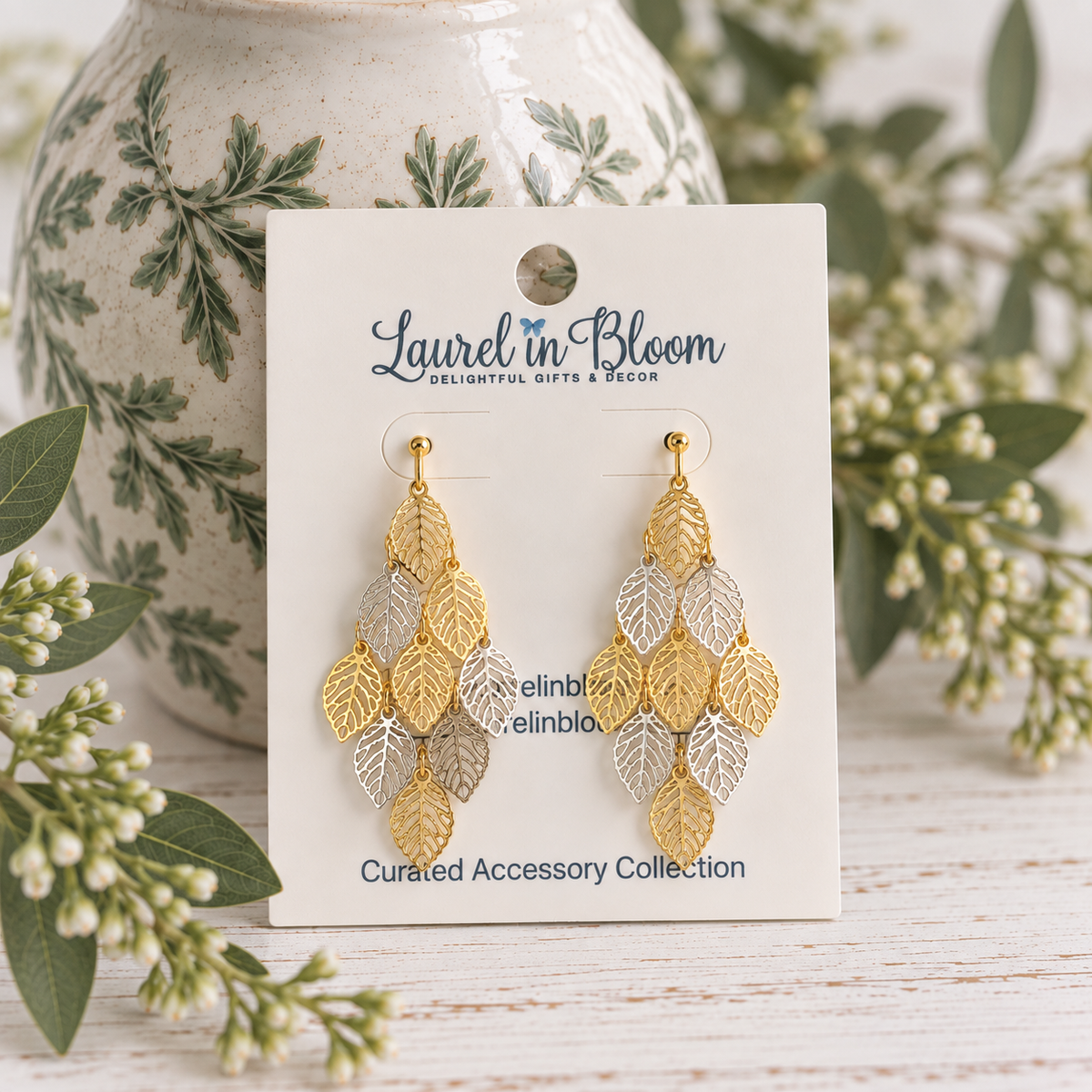 Monstera Muse Cascade Earrings