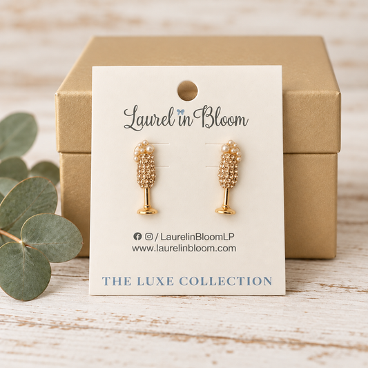 Petite Cheers Champagne Studs
