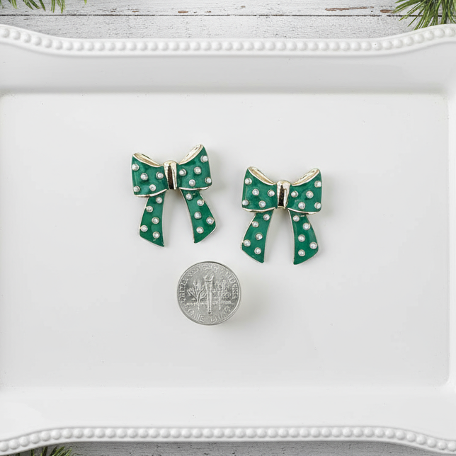 Dotted Delights Bow Earrings