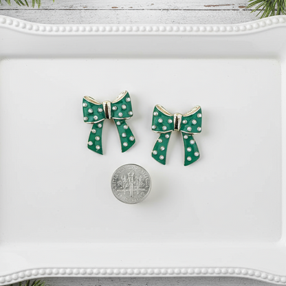 Dotted Delights Bow Earrings