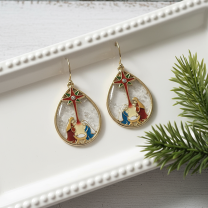 Silent Night Nativity Earrings