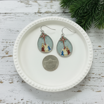 Silent Night Nativity Earrings