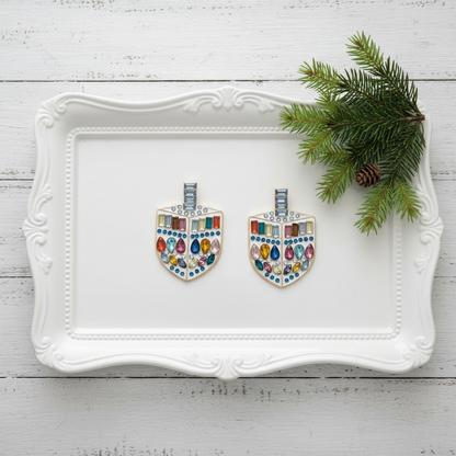 Festival of Lights Dreidel Earrings