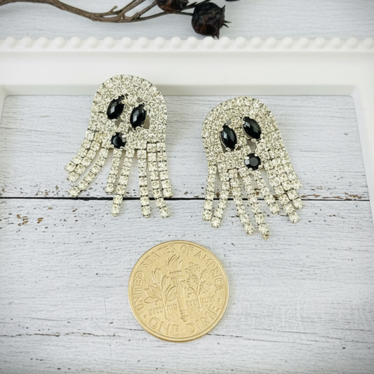Boo! Crystal Earrings
