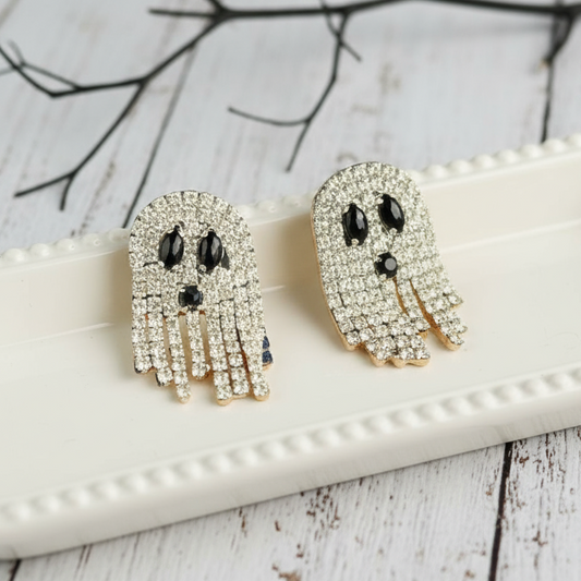 Boo! Crystal Earrings