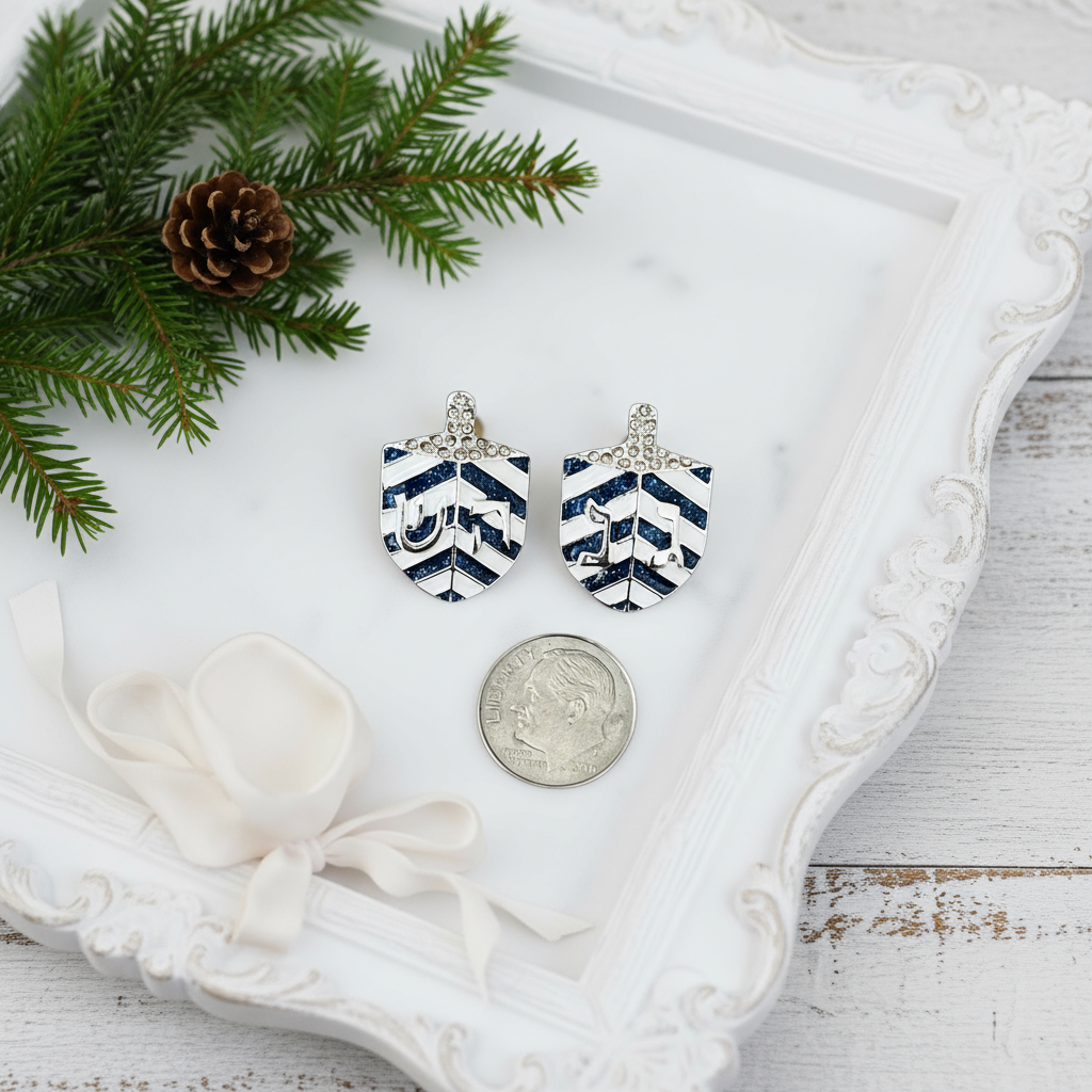 Sevivon Hanukkah Dreidel Earrings