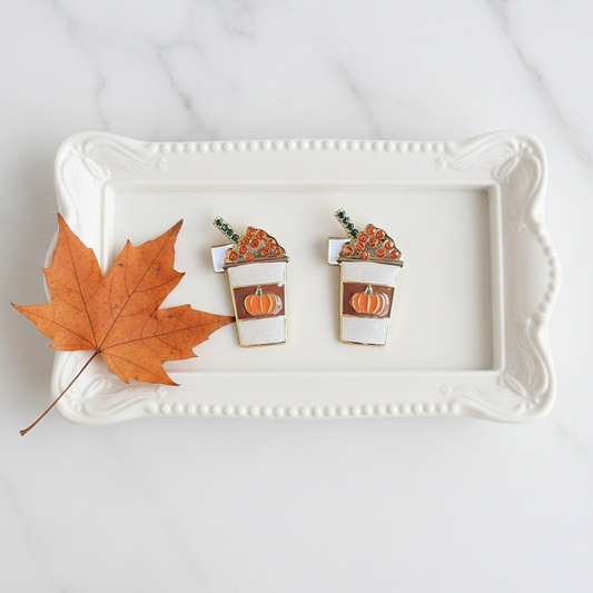 Pumpkin Spice Latte Earrings