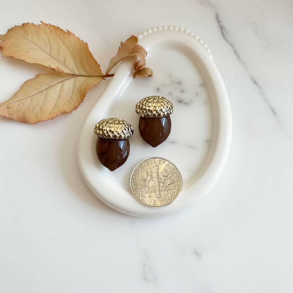 Golden Oaks Acorn Earrings