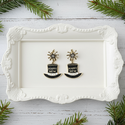Happy New Year Earrings