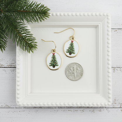 Christmas Vintage Christmas Tree Earrings