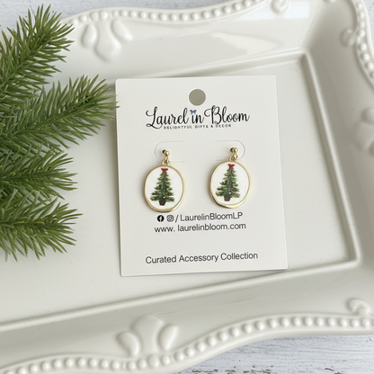 Christmas Vintage Christmas Tree Earrings