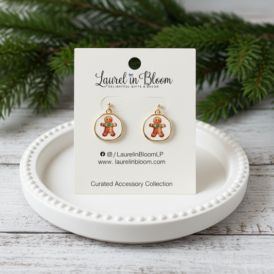 Christmas Vintage Gingerbread Man Earrings