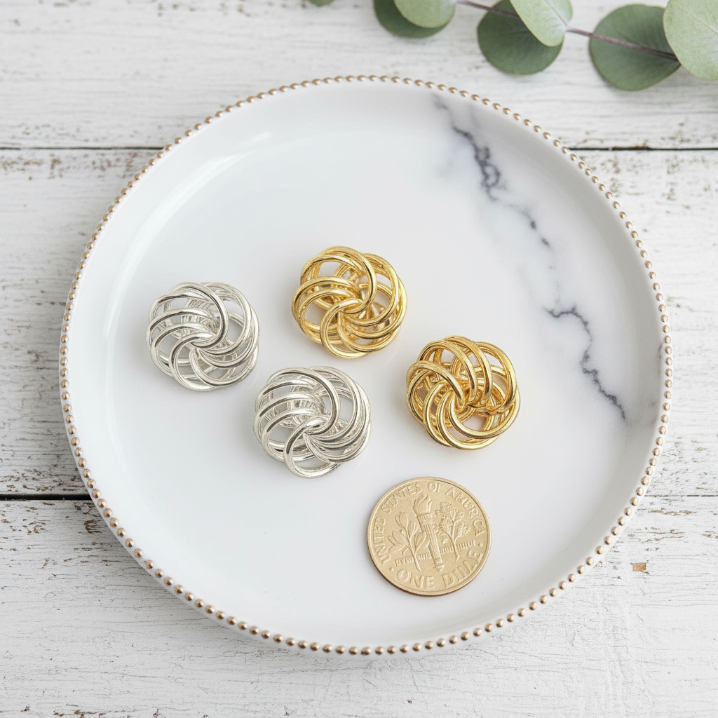 Layered Love Knot Earrings