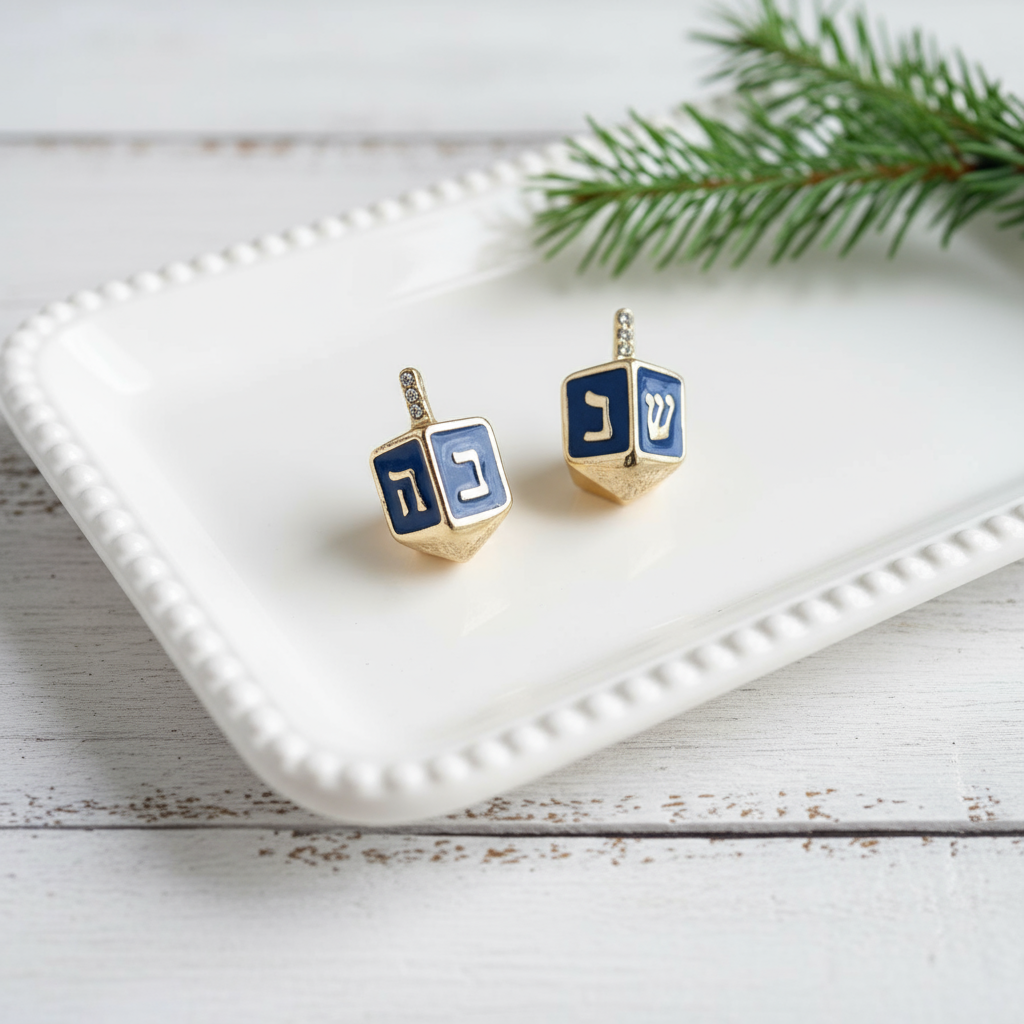 Dancing Dreidel Earrings