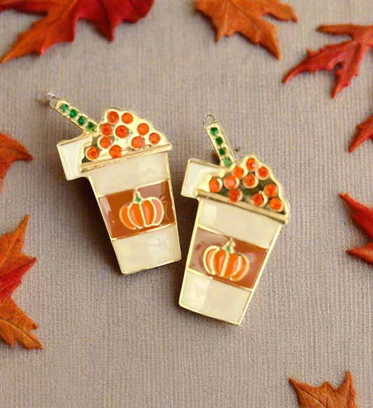 Pumpkin Spice Latte Earrings