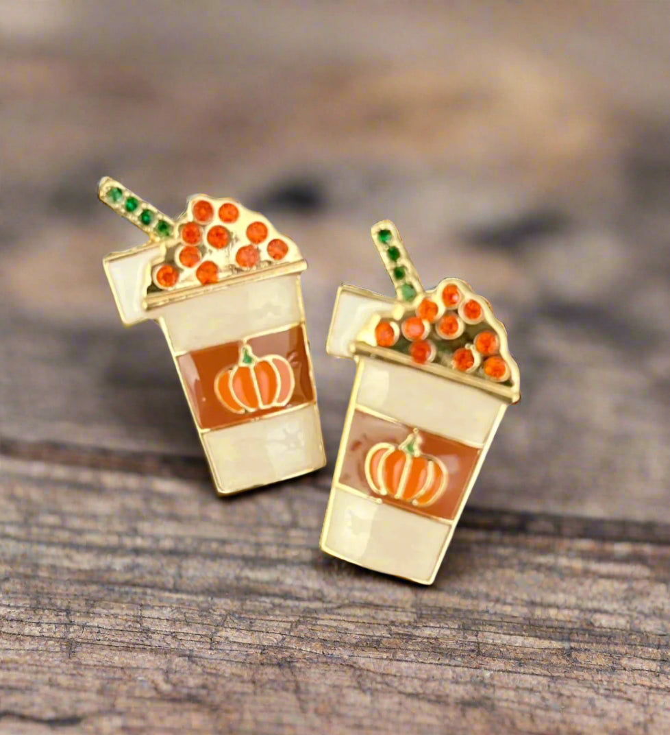 Pumpkin Spice Latte Earrings