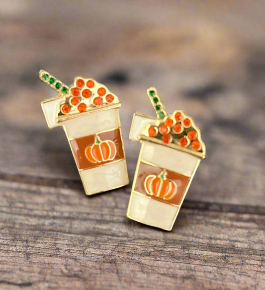 Pumpkin Spice Latte Earrings