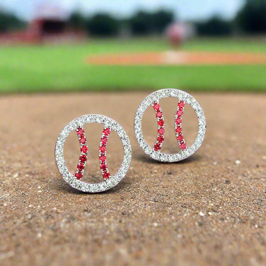 Pitch Perfect Baseball Earrings