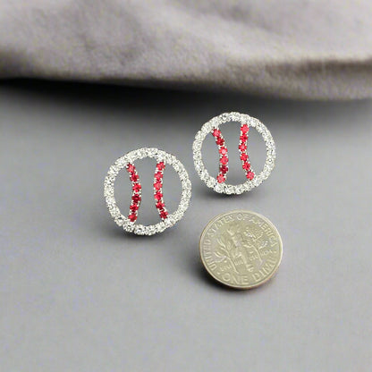 Pitch Perfect Baseball Earrings