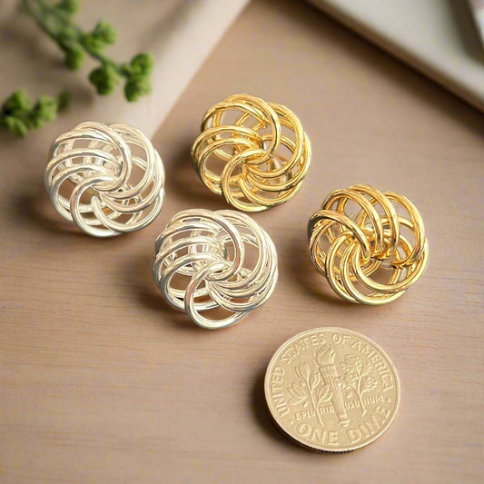 Layered Love Knot Earrings