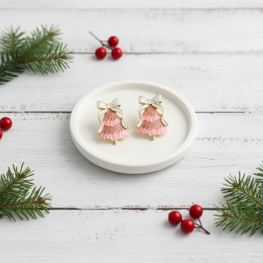 Winter Wonderland Christmas Tree Earrings