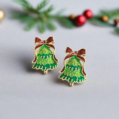Winter Wonderland Christmas Tree Earrings