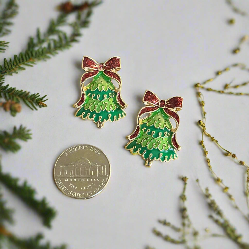 Winter Wonderland Christmas Tree Earrings
