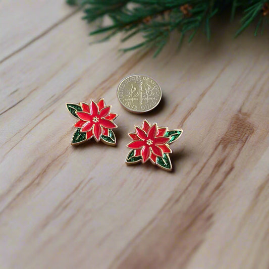 Poinsettia Blooms Earrings