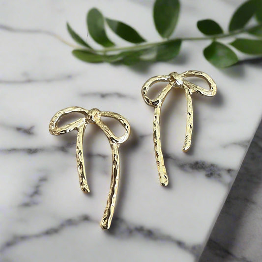 Simple Sash Bow Earrings