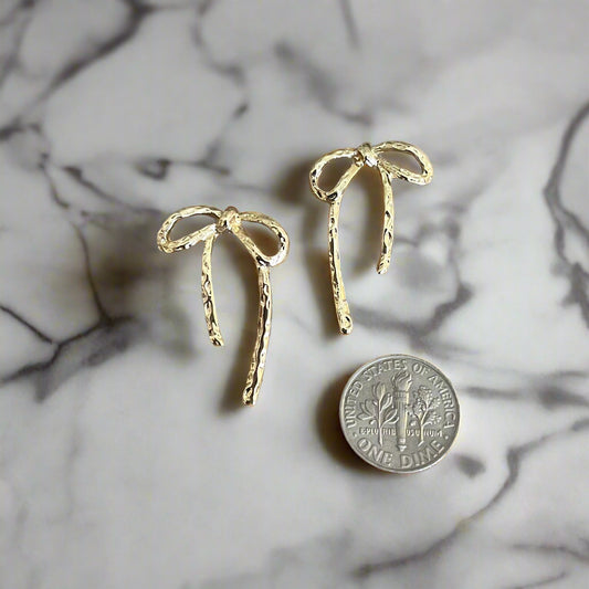 Simple Sash Bow Earrings