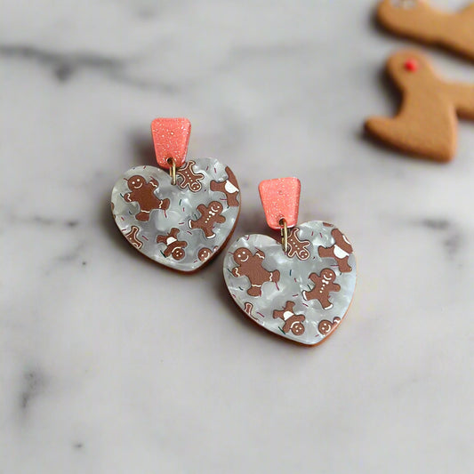 Gingerbread Cookie Love Earrings