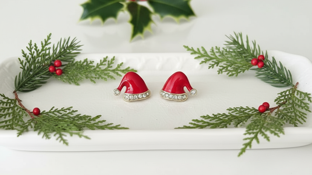 Sparklin’ Santa Hats Earrings