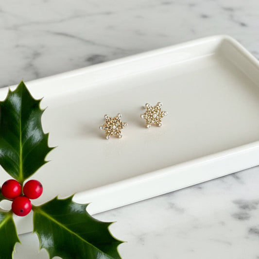 Itty Bitty Gold Snowflakes
