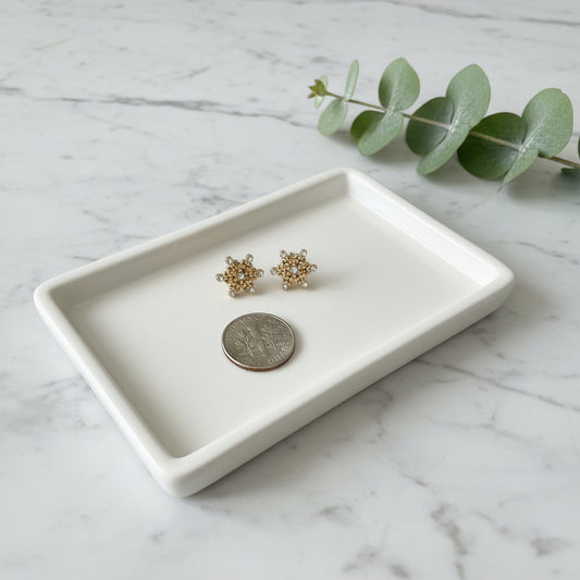 Itty Bitty Gold Snowflakes