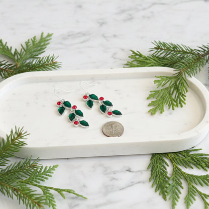 Boughs of Holly Earrings