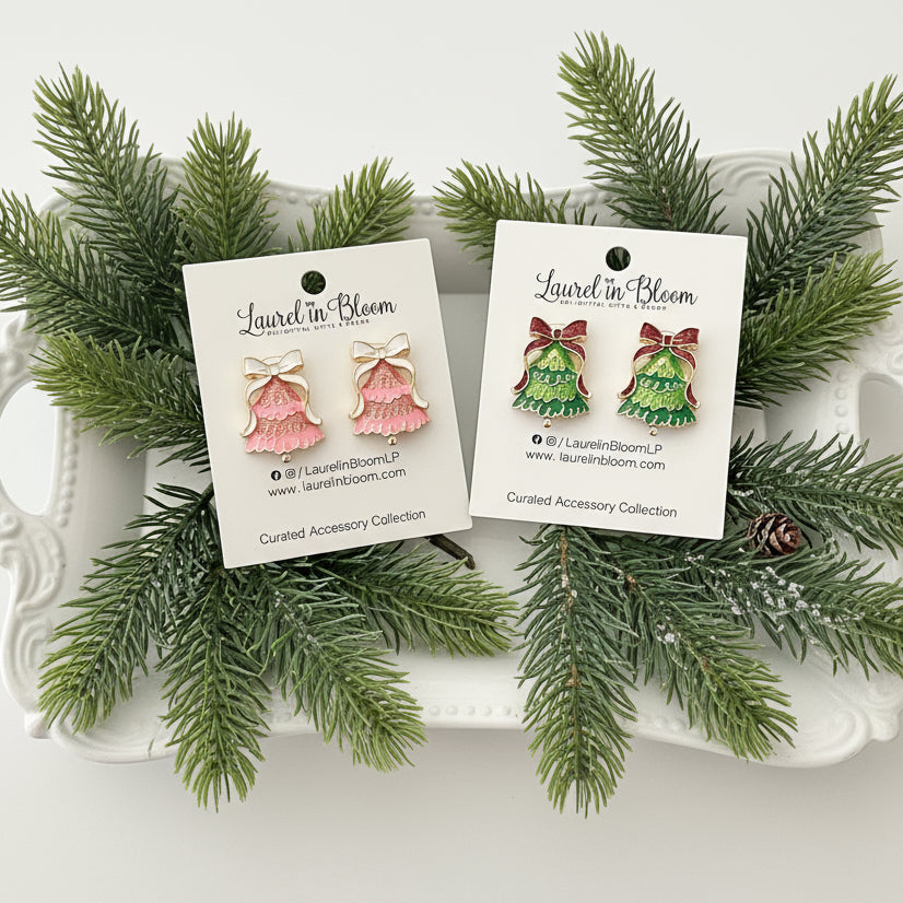 Winter Wonderland Christmas Tree Earrings