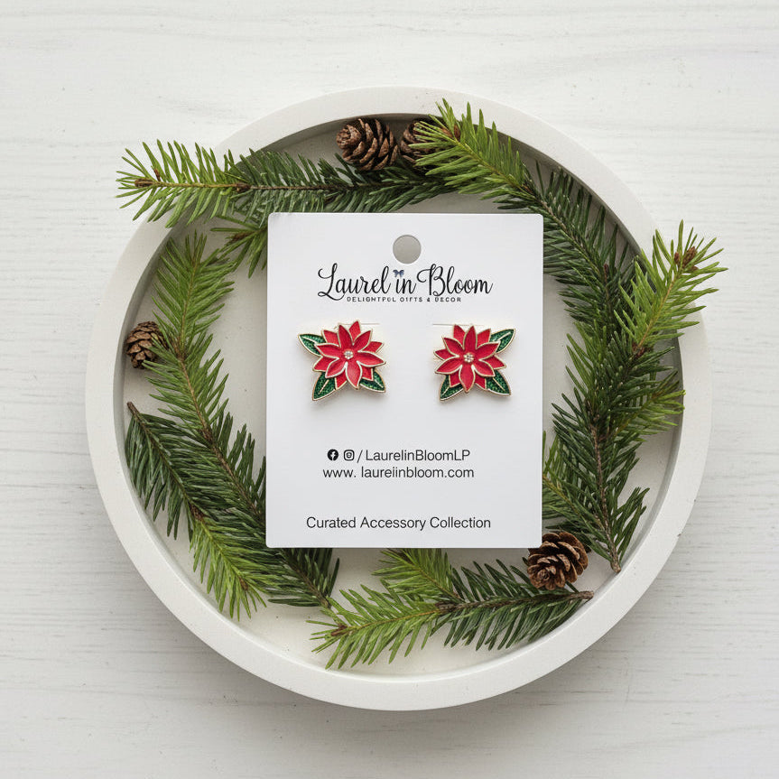 Poinsettia Blooms Earrings