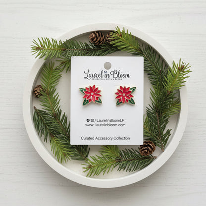 Poinsettia Blooms Earrings