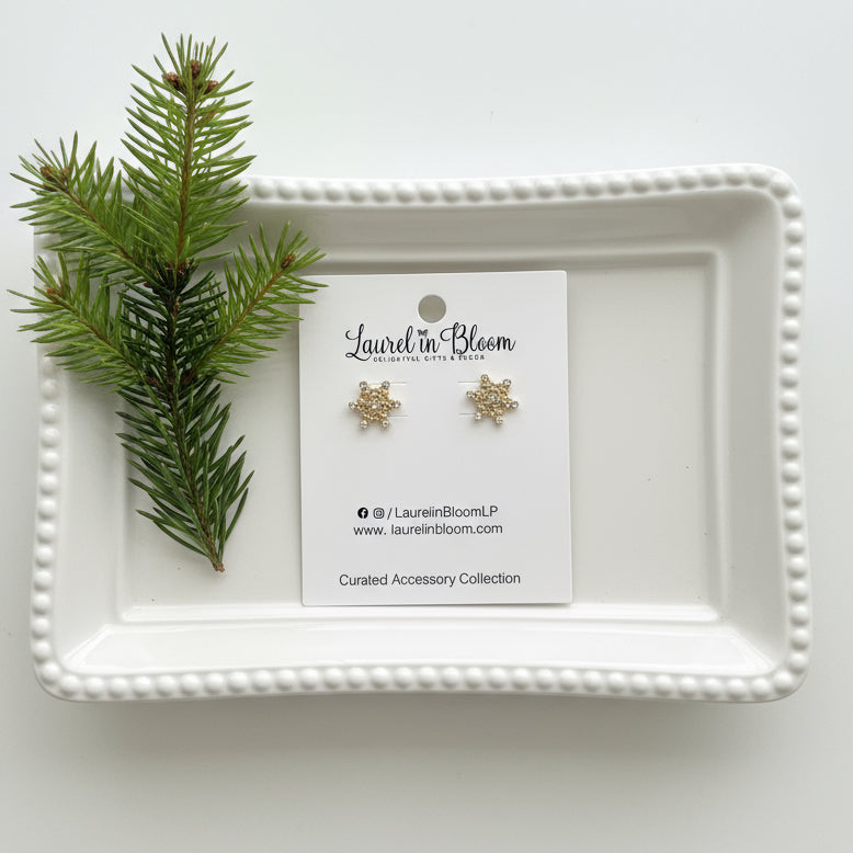 Itty Bitty Gold Snowflakes