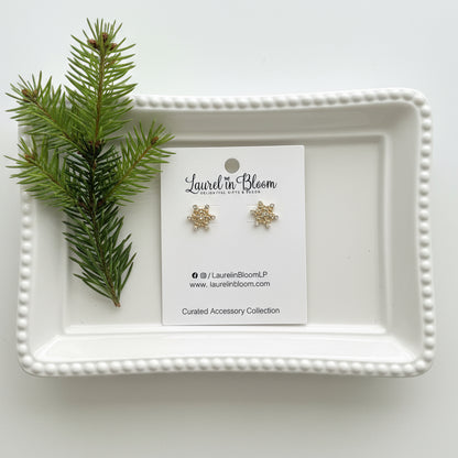 Itty Bitty Gold Snowflakes
