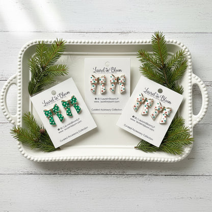 Dotted Delights Bow Earrings