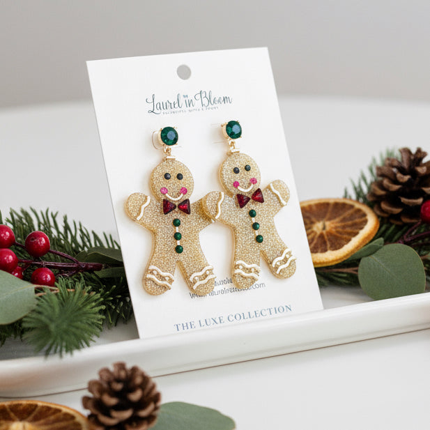 Sugared & Spiced Gingerbread Man Earrings