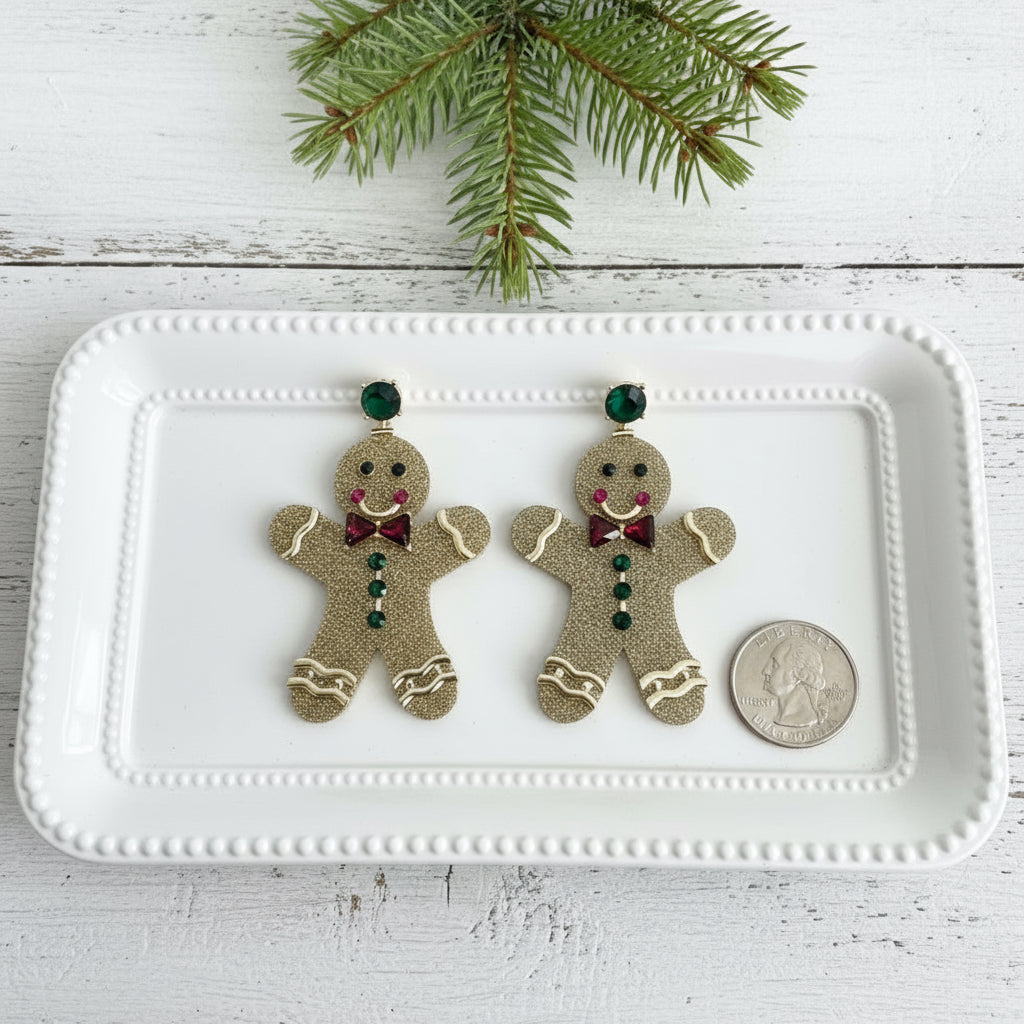 Sugared & Spiced Gingerbread Man Earrings