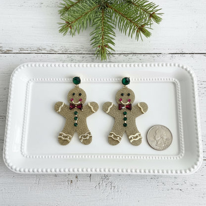 Sugared & Spiced Gingerbread Man Earrings