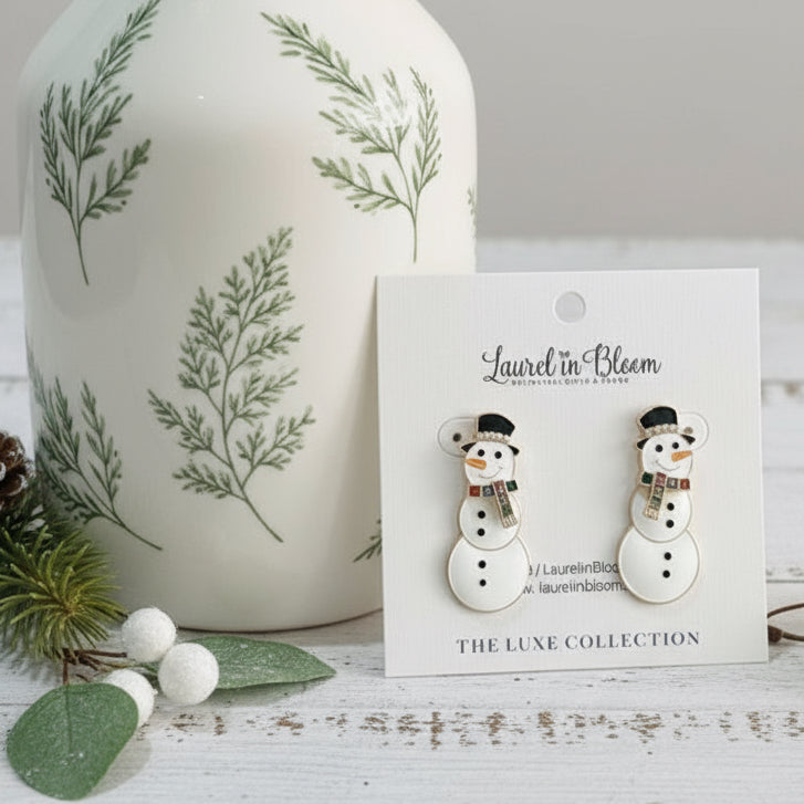 Frosty’s Finest Snowman Earrings