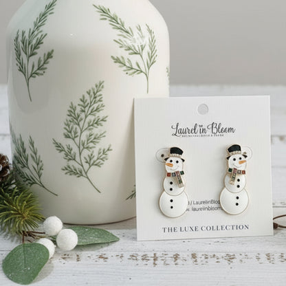 Frosty’s Finest Snowman Earrings