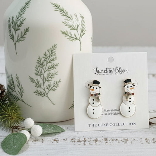 Frosty’s Finest Snowman Earrings