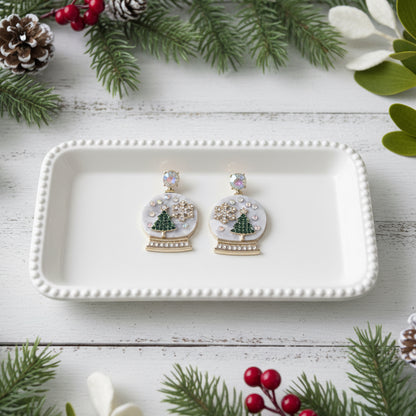 Winter Memories Snow Globe Earrings